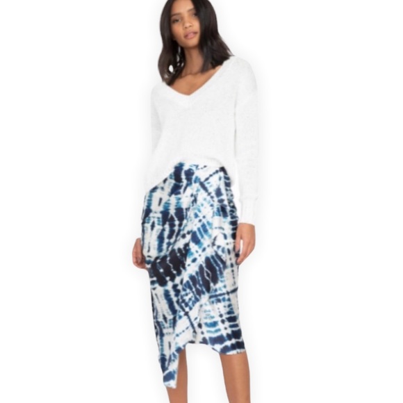 Generation Love Indigo Tie Dye Nia Silk Skirt (M) - Picture 13 of 13